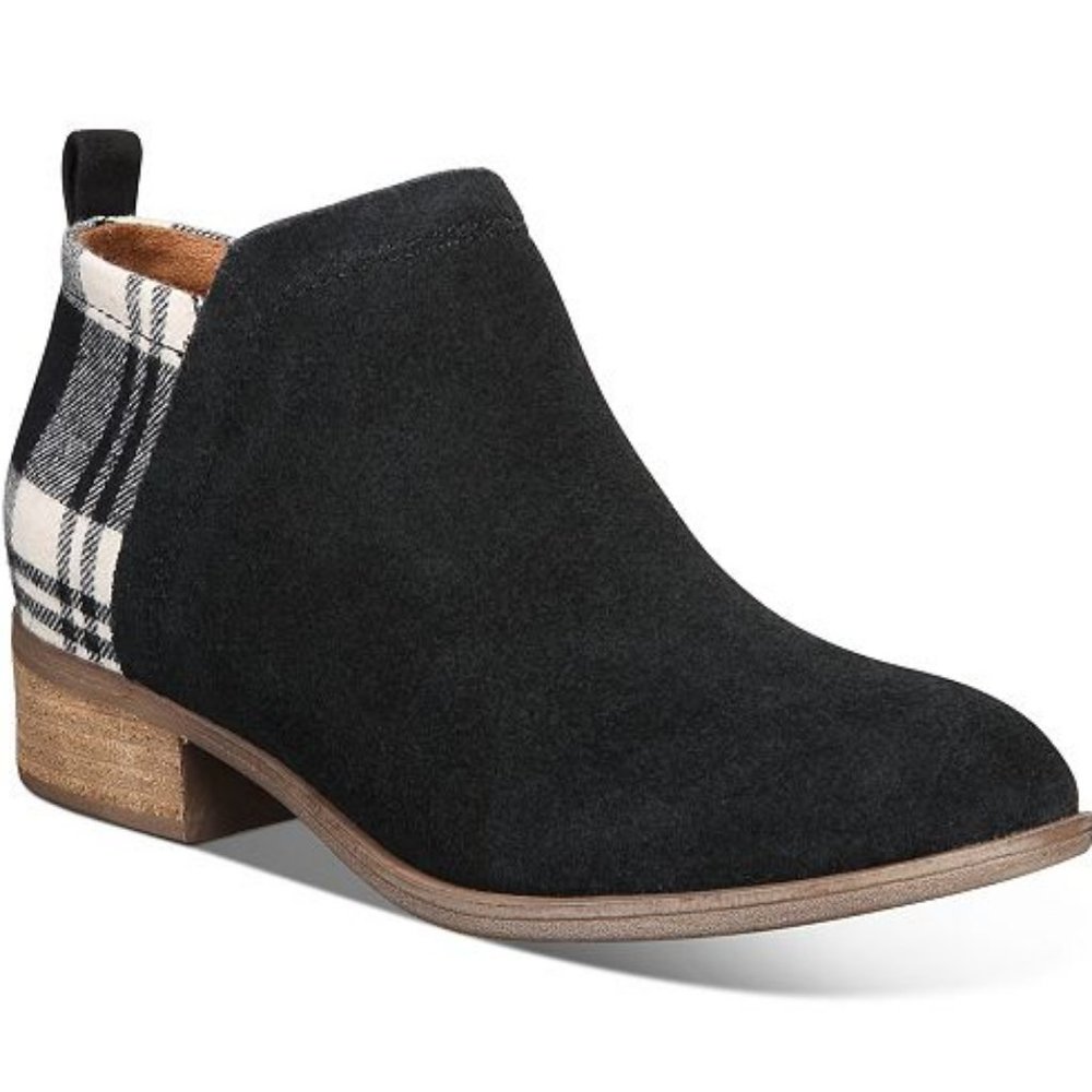 TOMS Suede Plaid Ankle Booties - Picture 7 of 8